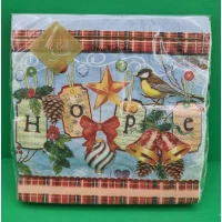 Салфетка (ЗЗхЗЗ, 20шт) LuxyНГ Праздничная надежда(1238) (1 пачка)