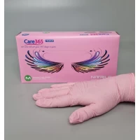 Перчатки Нитрил розовые (100шт) М (1 пачка)
