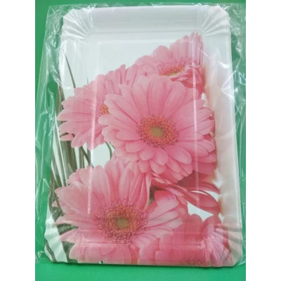 Тарелки праздничные бумажные 15* 22см Тарелки праздничные бумажные 15* 22см