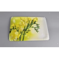 Тарелки праздничные бумажные 15* 22см Тарелки праздничные бумажные 15* 22см