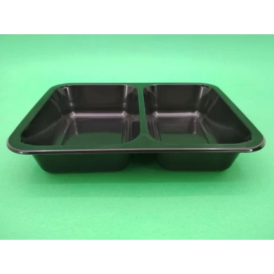 Ланч бокс полипропиленовый черный T-2   227 х 178 х 50 мм (50 шт)