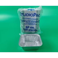 Контейнер из алюминиевой фольги пищевой прямоугольный 586мл SP44L 100шт/уп (1 пачка)