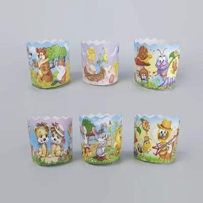 Форма для Пасхи бумажная (65*70) Сказочная (100гр) (50 шт)