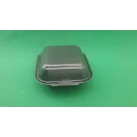 Ланч-бокс из вспененного полистирола с крышкой  (150*152*60) Черный HP-6 (250 шт)