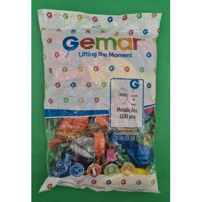 Воздушные шары ассорти металлик 8