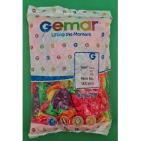 Латексные шары неоновые ассорти 10