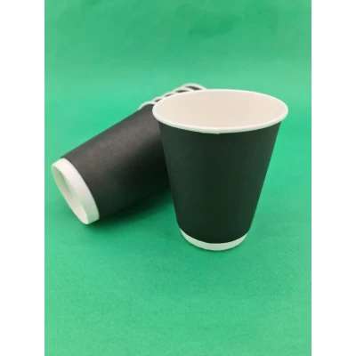 Стакан одноразовый бумажный двухслойный чёрный объём 400 мл 20 шт/уп. Стакан одноразовый бумажный двухслойный чёрный объём 400 мл 20 шт/уп.