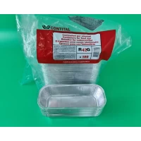 Контейнер из пищевой алюминиевой фольги прямоугольный 575мл R42G 100шт в упаковки (1 пачка)