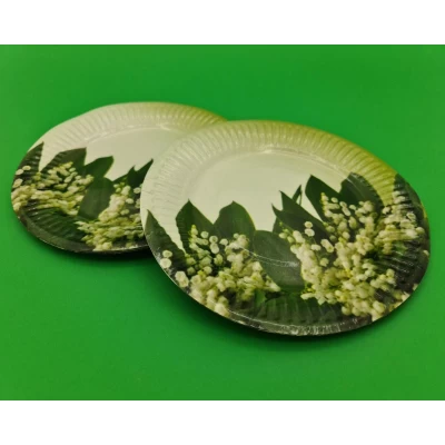 Бумажная тарелка с рисунком  18см