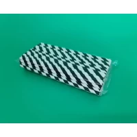 Соломка трубочка бумажная витая 100шт Чёрные (1 пачка)