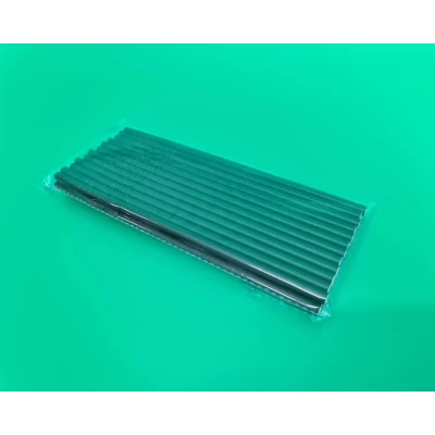 Соломка трубочка бумажная Гофра 25шт черная (1 пачка)