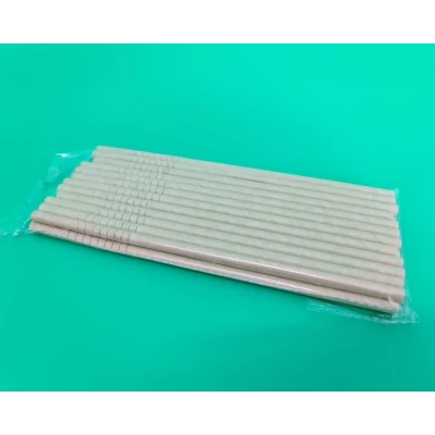 Соломка трубочка бумажная для напитков Гофра крафт Ø 4,8 25шт в упаковке (1 пачка)