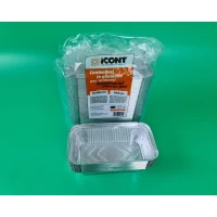 Контейнер из пищевой алюминиевой фольги прямоугольный 685мл R208L 100шт (1 пачка)