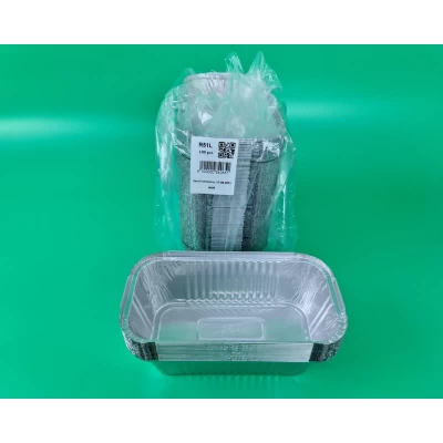 Контейнер из пищевой алюминиевой фольги прямоугольный 1500мл R51L 100шт (1 пачка) Контейнер из пищевой алюминиевой фольги прямоугольный 1500мл R51L 100шт (1 пачка)