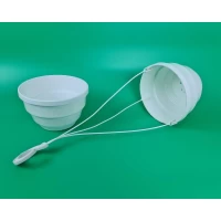 Кашпо для цветов белое размер (Ø 200 h 125) объём 2500 мл (подвес в комплекте) 50 шт/ящ.