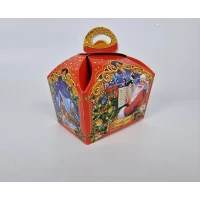 Коробка новогодняя под конфеты на 500 грамм "Сундучек" №220н	