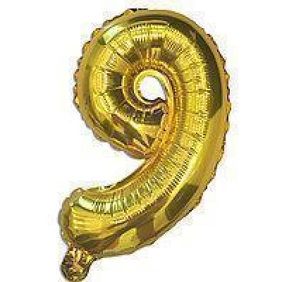 Шар фольгированный золотой цифра 