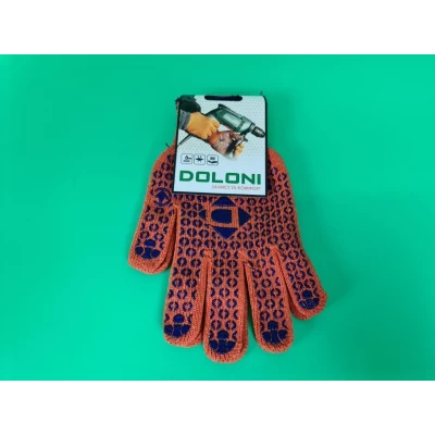 Хозяйственные перчатки плотные 10кл/3н оранжевая с пвх покрытием 