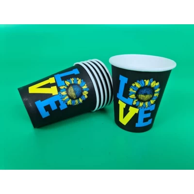 Одноразовые стаканы с рисунком объём 250 мл Одноразовые стаканы с рисунком объём 250 мл