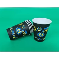 Стакан с рисунком бумажный одноразовый 