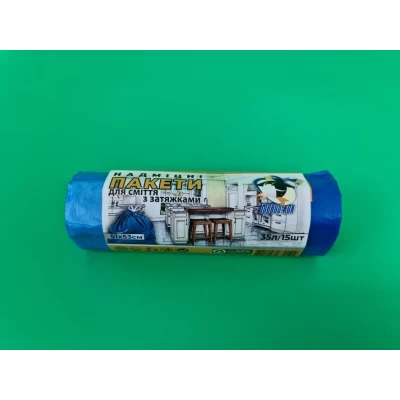 Мусорный пакет с завязкой 35литров (15шт LD) Кок (1 рул)