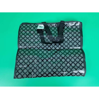 Сумка хозяйственная , полипропиленовая,  с цветным рисунком  №4 54x46x25 Шахматка