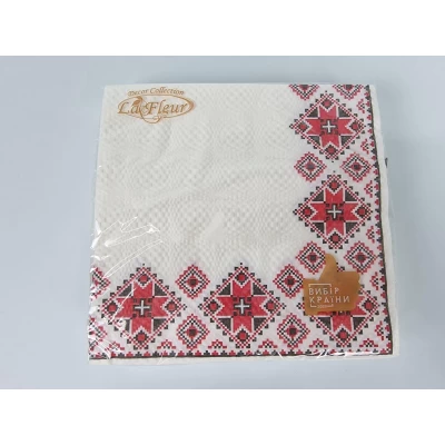 Салфетка (ЗЗхЗЗ, 16шт)  La Fleur Вышиванка (307) (1 пачка)
