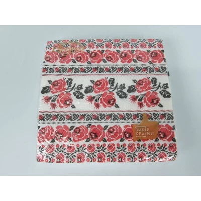 Салфетка (ЗЗхЗЗ, 16шт)  La Fleur Традиционный орнамент (1307) (1 пачка)