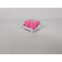Цветная Цилиндр парафиновая свеча (40/60) РОЗОВАЯ (4 шт)