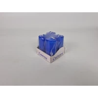 Цветная Цилиндр парафиновая свеча (40/80) СИНЯЯ (4 шт)