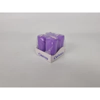 Цветная Цилиндр парафиновая свеча (40/80) ФИОЛЕТОВАЯ (4 шт)