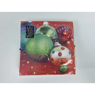 Красивая салфетка (ЗЗхЗЗ, 20шт) VIVA  новый год рисунок №6 (1 пачка)