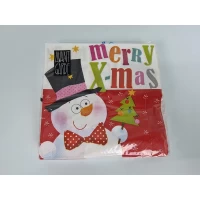 Красивая салфетка (ЗЗхЗЗ, 20шт) VIVA  новый год рисунок №8 (1 пачка)