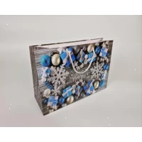 Бумажные пакеты большой горизонтальный 36/22/10  новоголний-17 (12 шт)