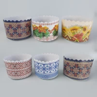 Формы бумажные для кулича (85*130) Вишиванка (400гр) (50 шт)