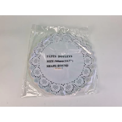 Ажурные салфетки одноразовые бумажные Ø37 см 100 шт/уп. кружевные салфетки, банкетные салфетки