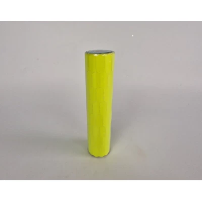 Ценник бумажный маленький жёлтый (12х22 мм) 5 м (а8) (8 шт)