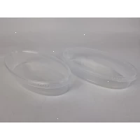 Судок с крышкой  овальный 1,3 л. прозрачное  (50 шт)