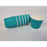 Бумажные одноразовые стаканы гофрированные 110мл 