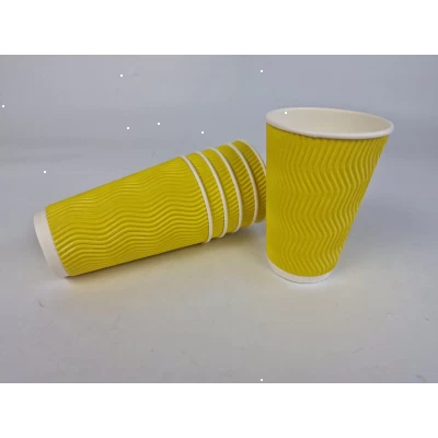 Стакан гофрированный 500мл ЖЕЛТЫЙ (15 шт) Стакан гофрированный 500мл ЖЕЛТЫЙ (15 шт)