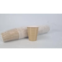 Стакан  бумажный 175мл Юнита клетка бежевая   (50 шт)