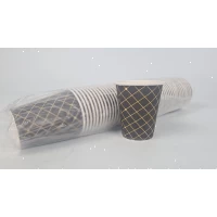 Стакан  бумажный 175мл Юнита ромбик коричневый (50 шт)