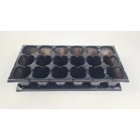 Кассета 44*20,5*8 пластиковая с поддоном на 18 V-ячеек-200 см3(ячейка60мм*60мм*80мм) (1 шт)