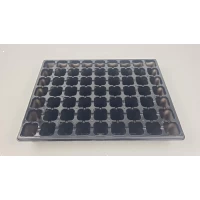 Кассета 43,5*32,5* 5,5 пластиковая с поддоном на 63 V-ячеек-74 см3(ячейка 35мм*35мм*50мм) (1 шт)