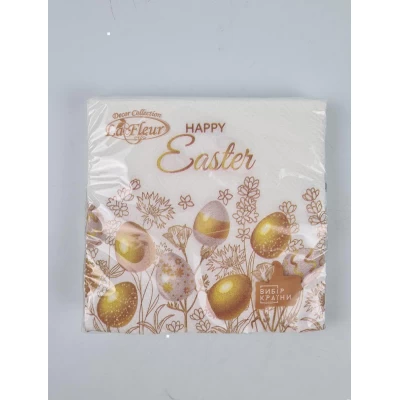 Пасхальная салфетки двухслойная бумажная La Fleur ЗЗхЗЗ см 16 шт 