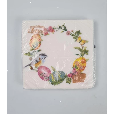 Пасхальная бумажная двухслойная салфетка (ЗЗхЗЗ, 16шт)  La Fleur 