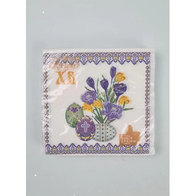 Пасхальная бумажная двухслойная салфетка (ЗЗхЗЗ, 16шт)  La Fleur 