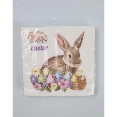 Пасхальная бумажная двухслойная салфетка  (ЗЗхЗЗ, 16шт)  La Fleur 