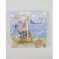 Салфетка пасхальная двухслойная бумажная La Fleur ЗЗхЗЗ см 16 шт 