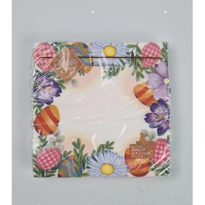 Салфетки бумажнае пасхальнае (ЗЗхЗЗ, 18шт)